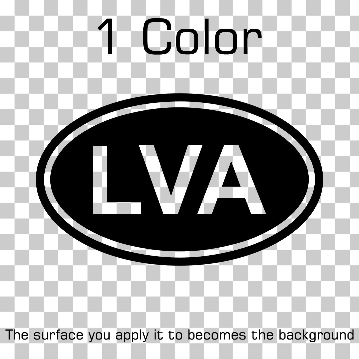 Latvia LVA Oval Country Code Vinyl Decal Sticker for Car Window Laptop & Gifts