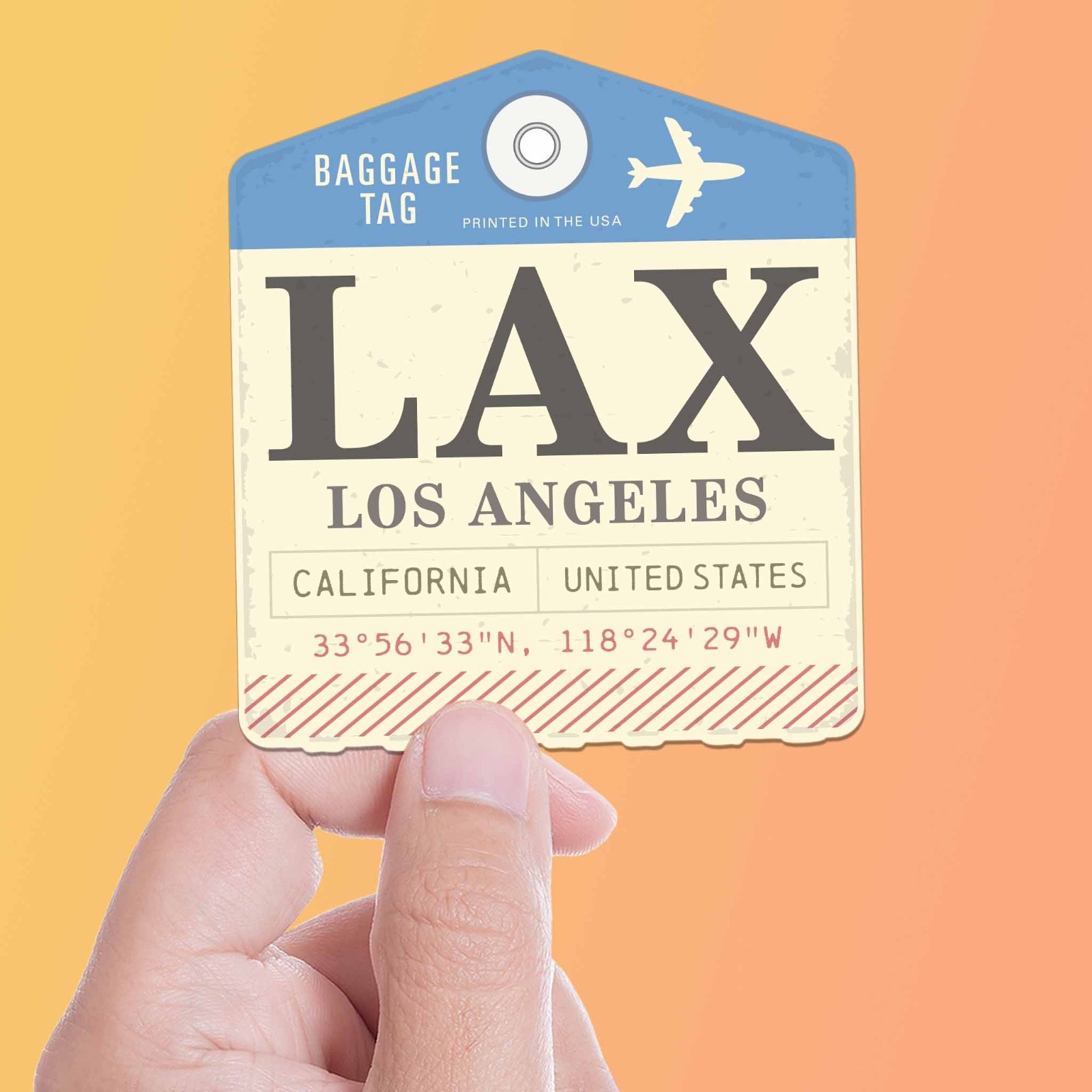 Los Angeles Itl Airport Sticker – LAX Luggage Tag Pilot Decal
