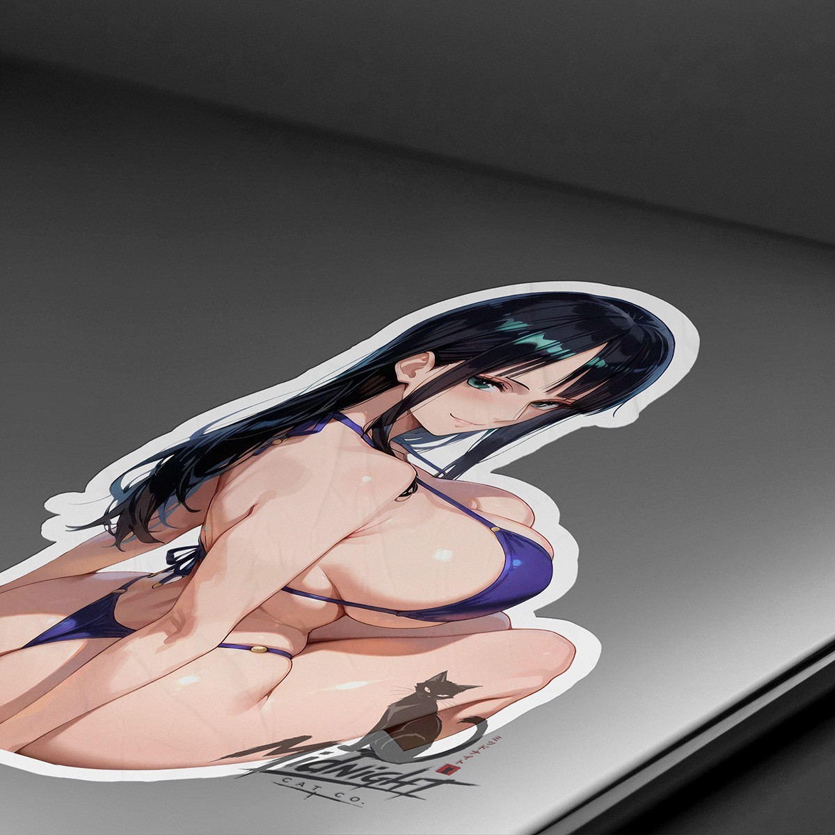 Pirate Waifu 7in Vinyl Sticker Anime Manga Laptop Skateboard Car