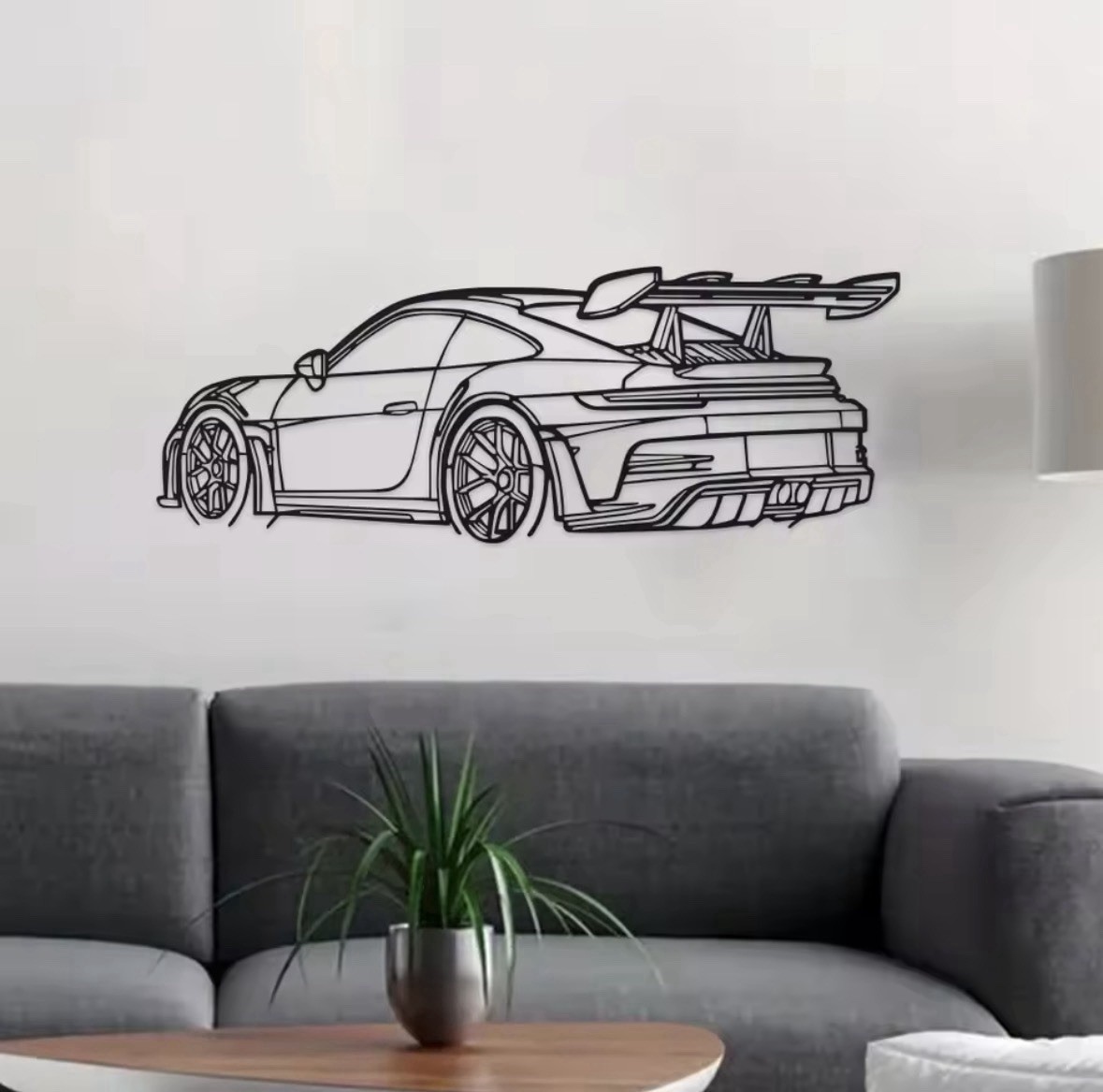 Porsche 911 GT3 RS Metal Wall Art Garage Decor Racing Car Man Cave Sign