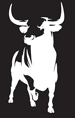 Bull Steer- White Vinyl Decal Car Truck Windows Laptop Tablet