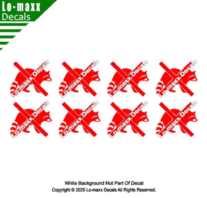 Raccoon Kill Markings Die Cut Vinyl Decal Sticker Car Truck Window Funny Graphic