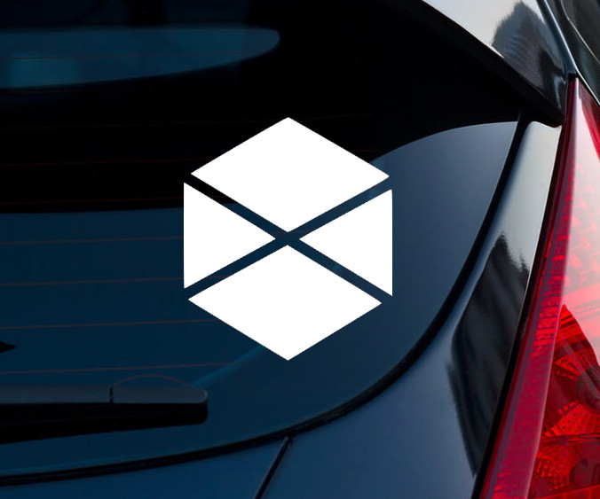 Destiny Titan Logo Indoor Outdoor Matte White Vinyl Decal 3"x2.57"