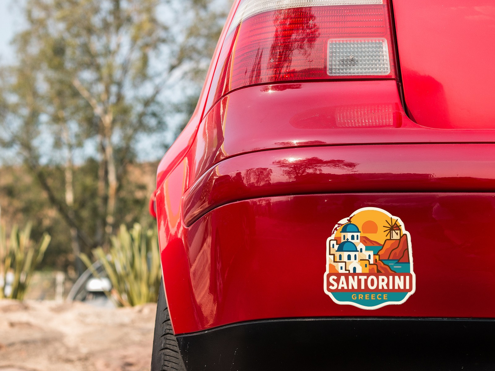 Santorini Greece Sticker Decal Vinyl Die-Cut City Skyline Landmark Design