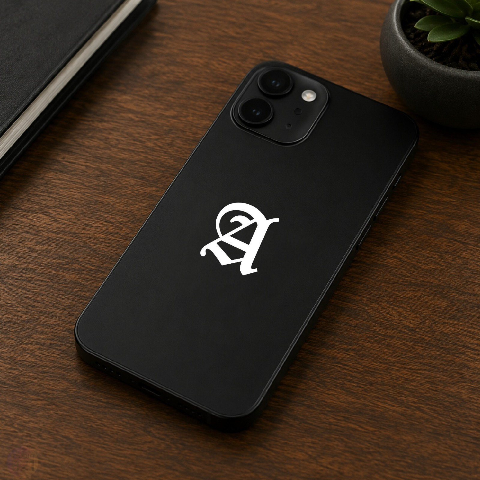 Custom Old English Initial Decal | 1–3 Letter Vinyl Monogram Sticker