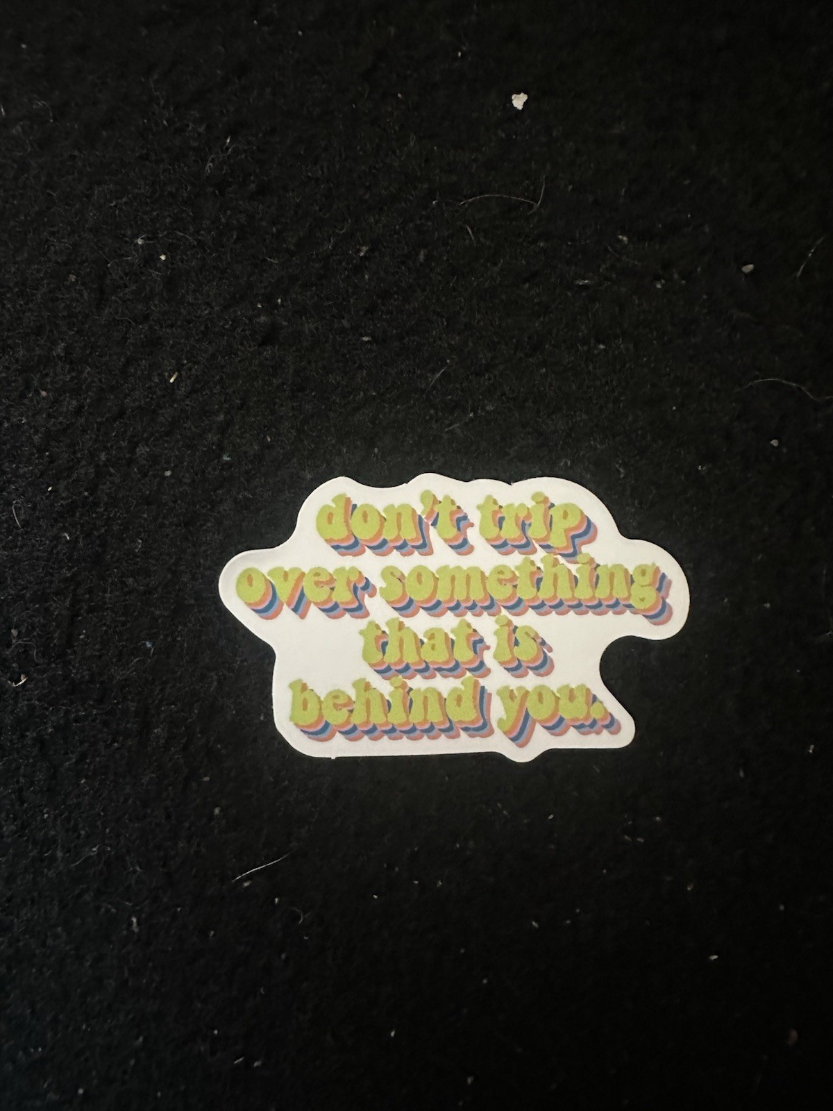 Inspirational Vinyl Sticker, Removable, Yellow/Pink/Purple Quote