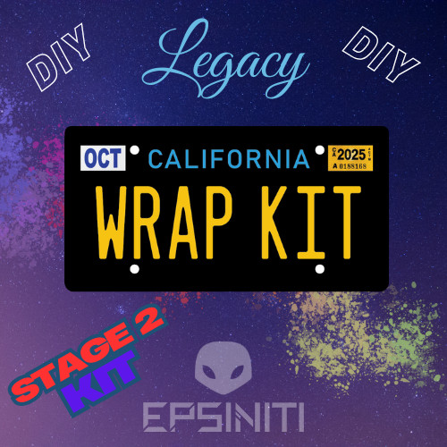 Arctic Blue and Daffodil Yellow LEGACY California Plate Wrap DIY Kit