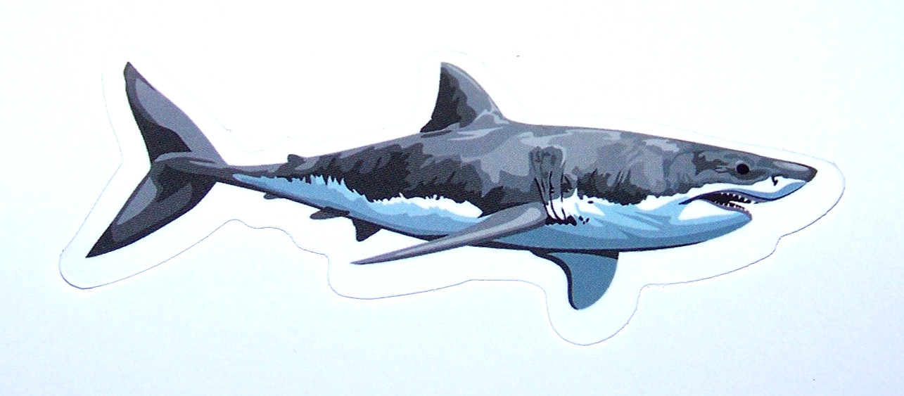 SHARK Jaws Cut Sticker Decal Movie Film Horror Great White Shark