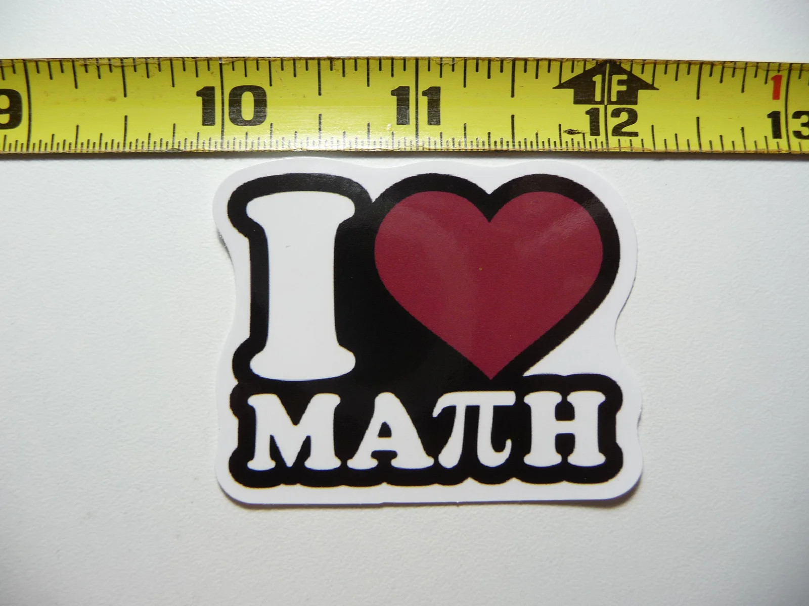 I HEART LOVE MATH PI SYMBOL SMALL STICKER DECAL SCHOOL TEACHER PROFESSOR