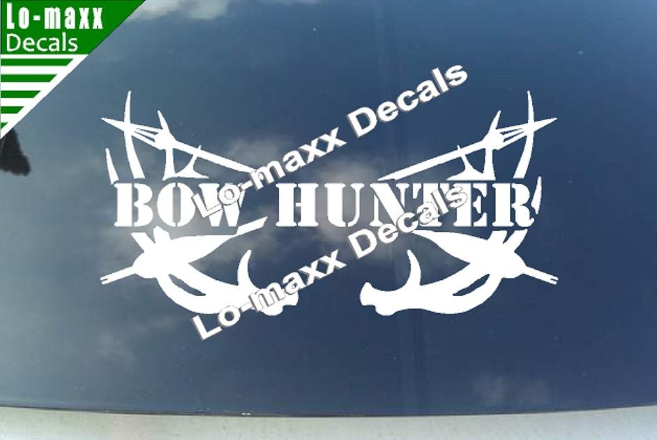 Bow Hunter Die Cut Vinyl Decal – Archery Deer Hunting Truck Car Window SUV