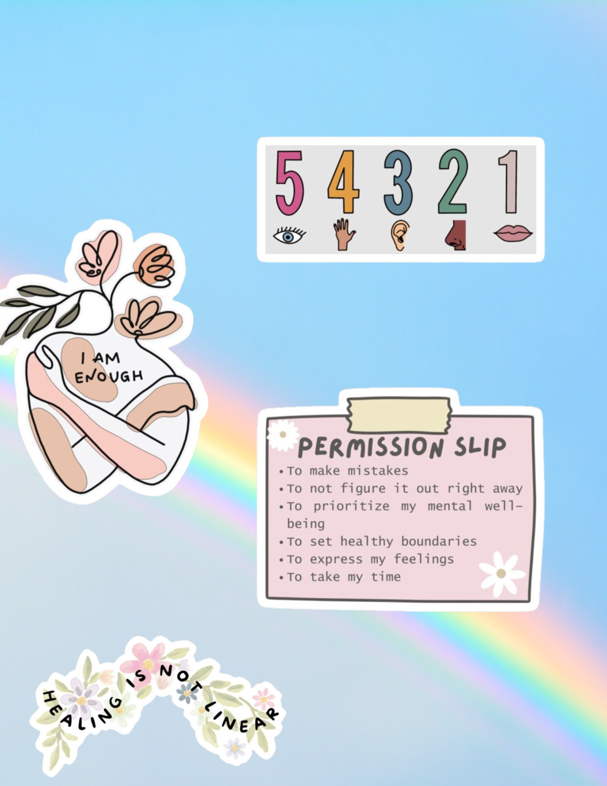 Mental Health 4pc Sticker Pack