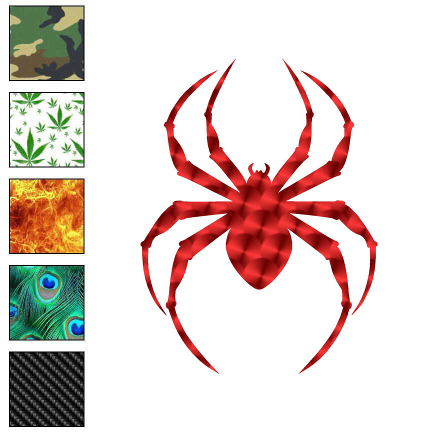 Black Widow Spider, Vinyl Decal Sticker, 40 Patterns & 3 Sizes, #6686
