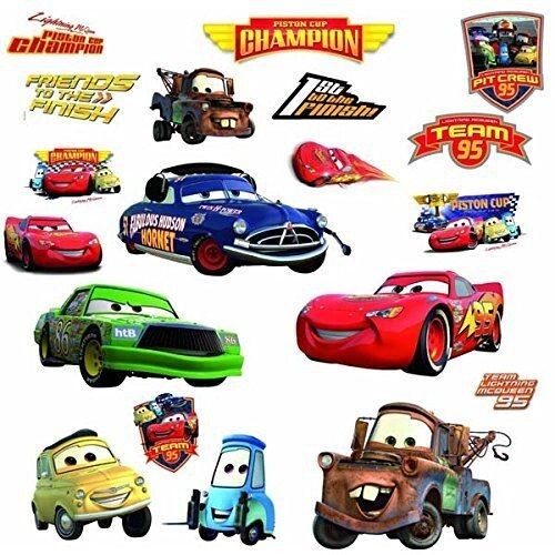 Disney Pixar Cars Piston Cup Champs & Cars 3 Peel & Stick Wall Decal Combo Set