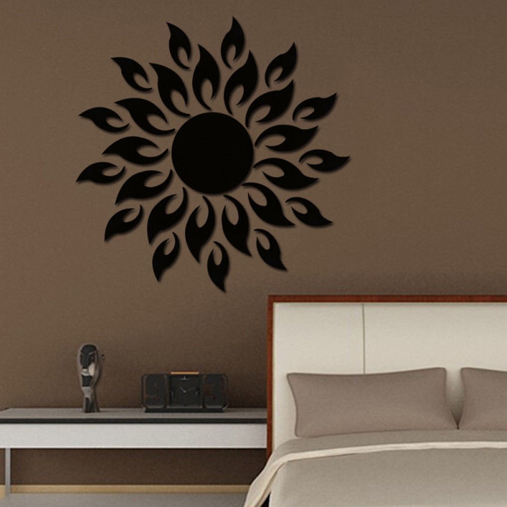 Stylish and Mirror Sunflower Art for acrylic Mural Decal for Walls