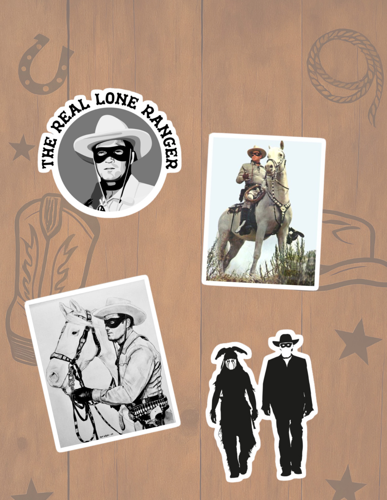 The Lone Ranger Western 4pc Sticker Pack