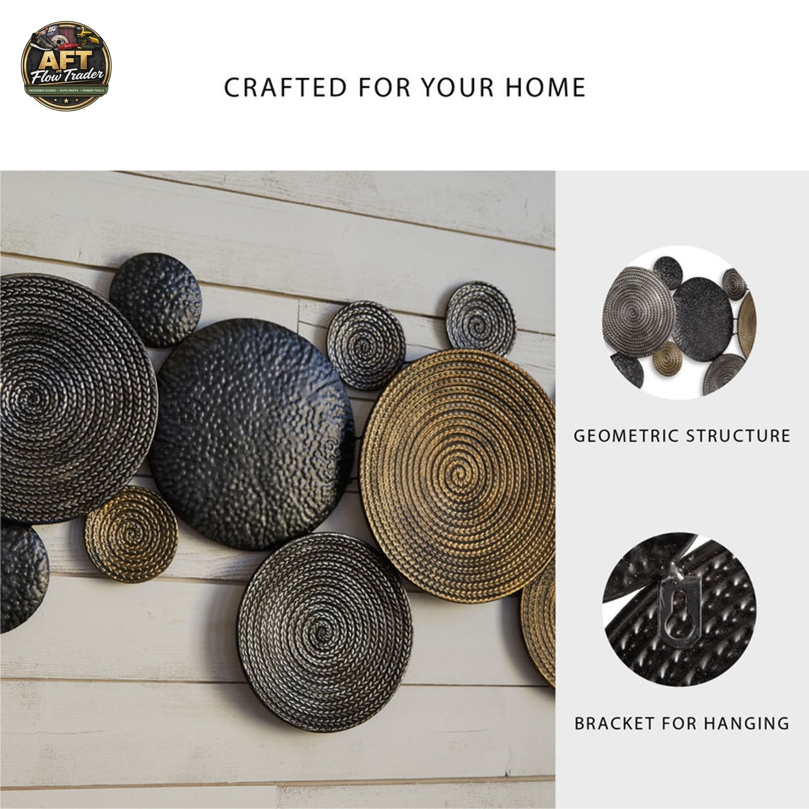Boho Abstract Wall Decor on Metal – Dakota Fields