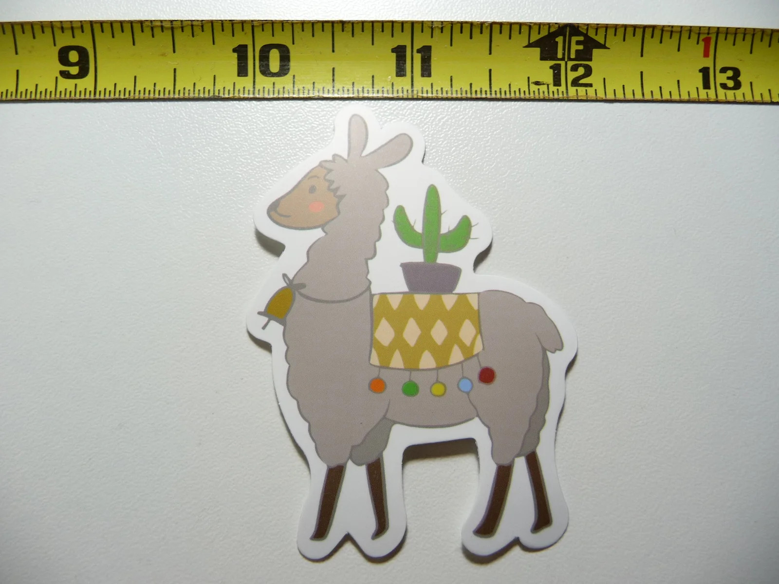 LLAMA SMALL STICKER DECAL CACTUS BLACK FARM PET FUNNY