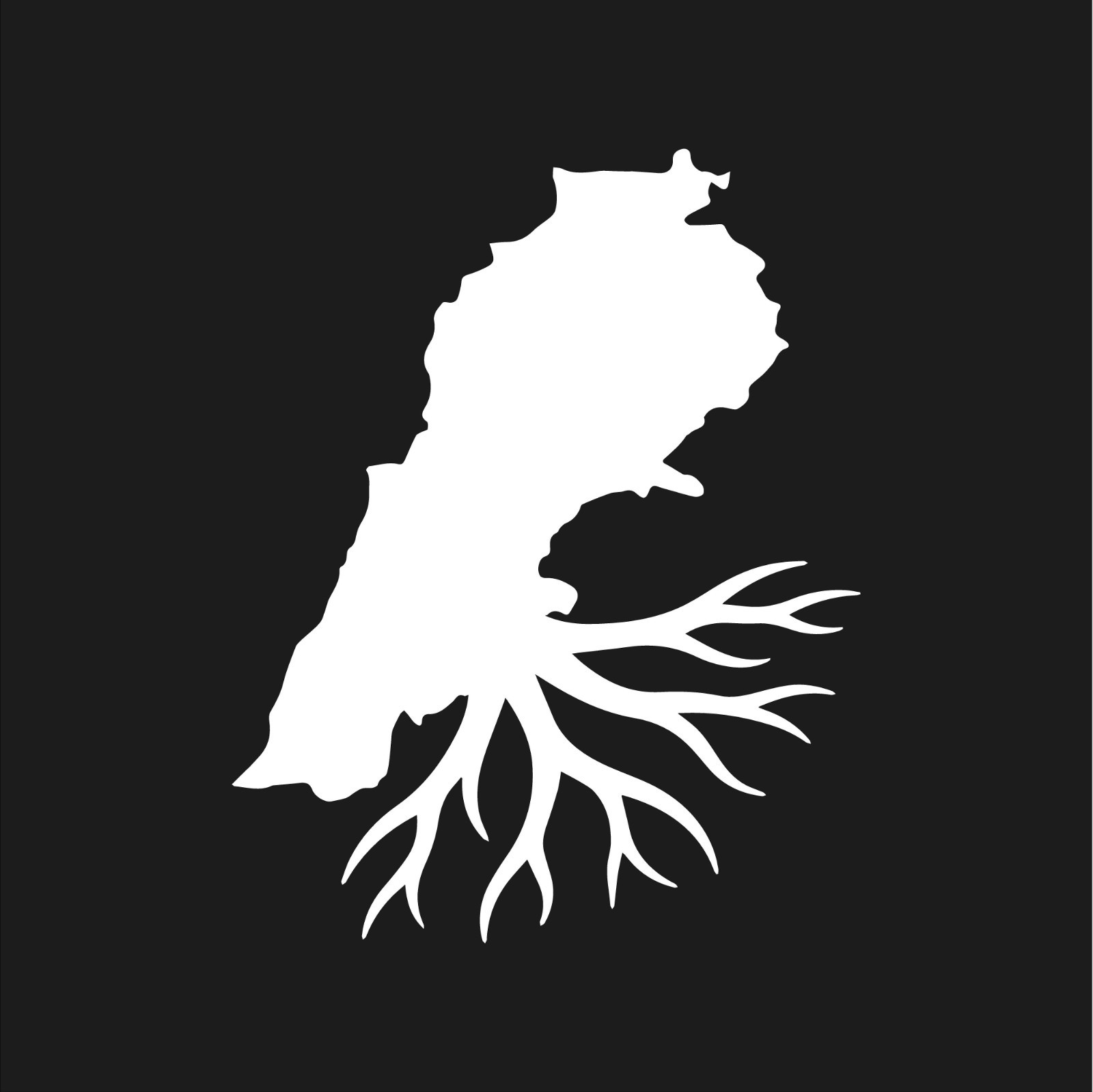 Lebanon Roots Country Outline Silhouette Vinyl Decal Lebanese Heritage sticker