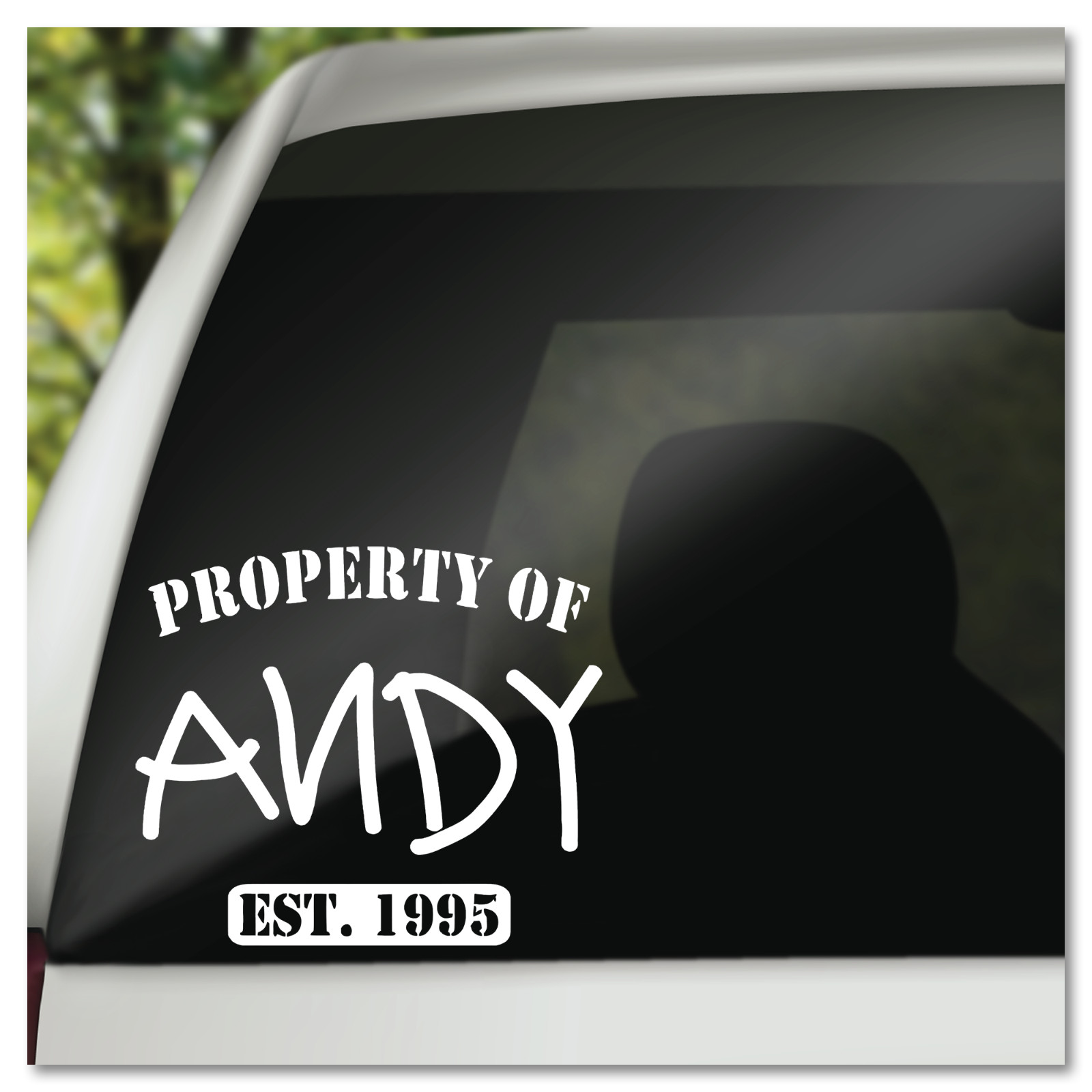 6" Disney Pixar Toy Story Property of Andy EST. 1995 Vinyl Decal Sticker