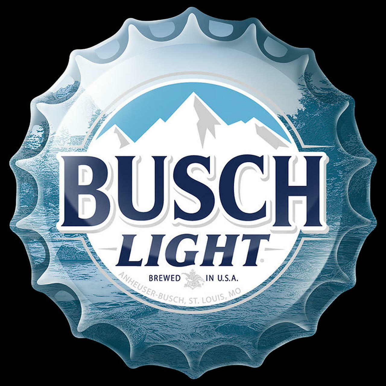 Busch Light Acrylic Textured Bottle Cap Magnet – Made in the USA – Beer Fridge