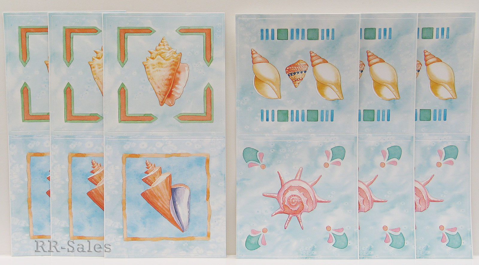 Sea Shells Seashell Tiles Bath 12 Tile Cover Stick Ups Appliques Instant Repair