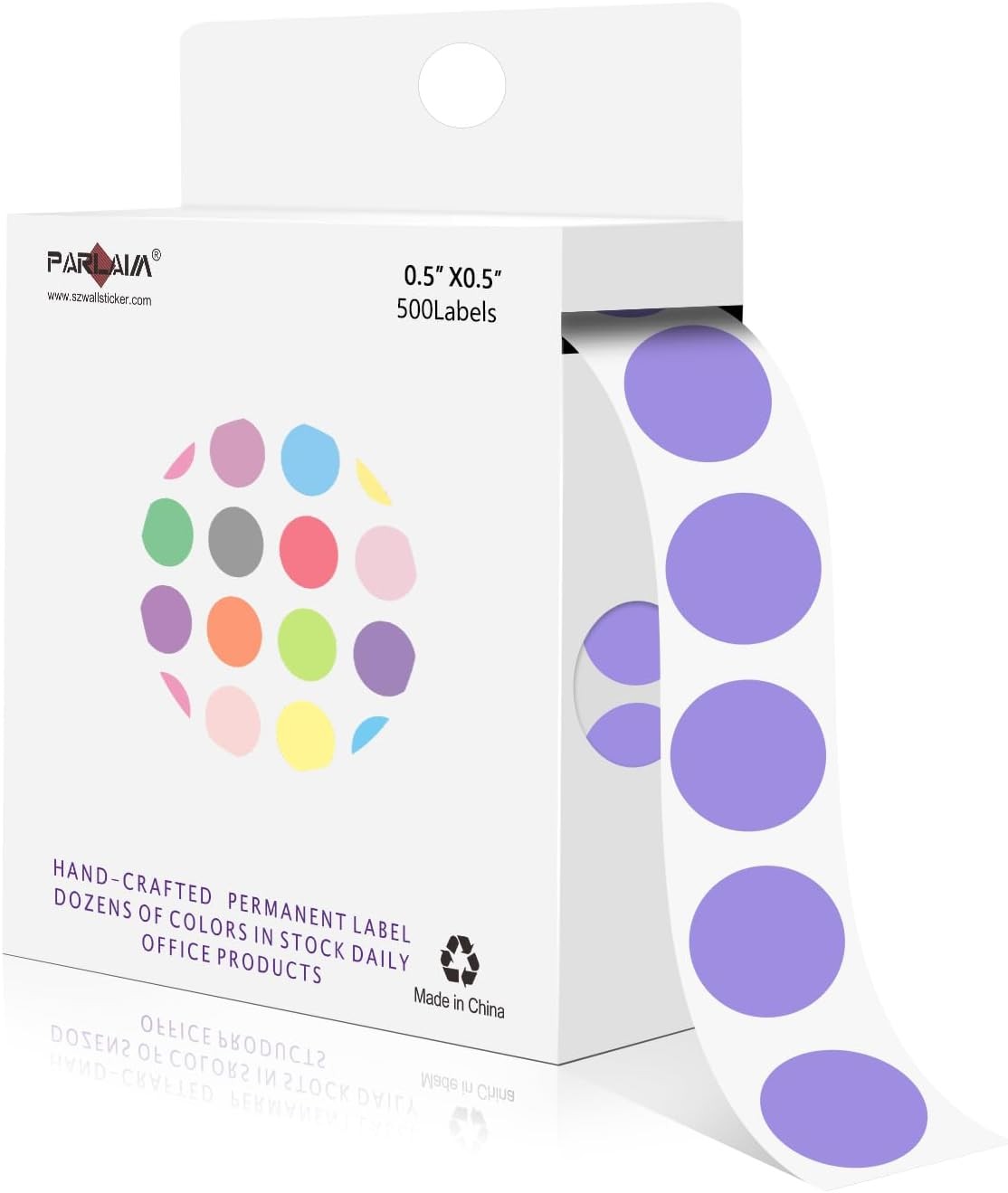 1/2 Inch Round Adhesive Color-Code Dot Stickers,500 Stickers Inventory Dots