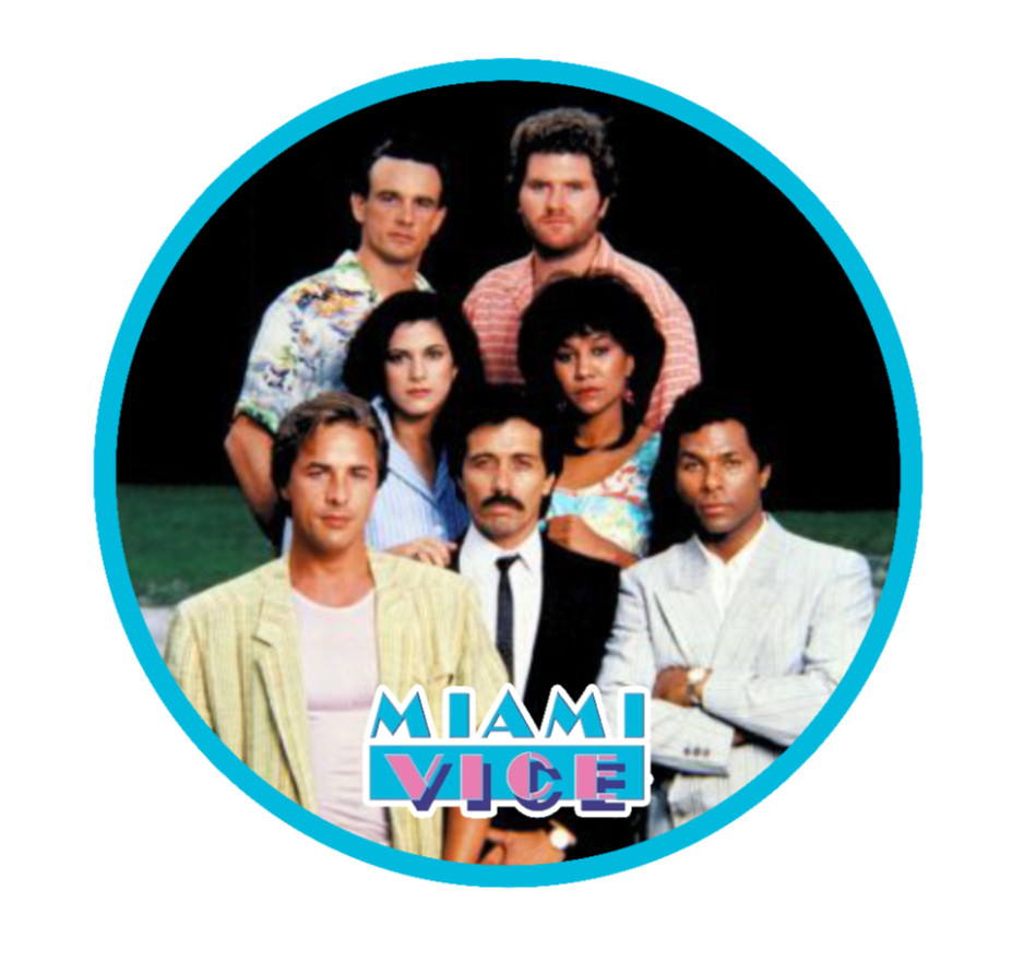 Miami Vice (Cast) – 4" Vinyl Decal Sticker Handmade Car Laptop Decor Cooler Cup