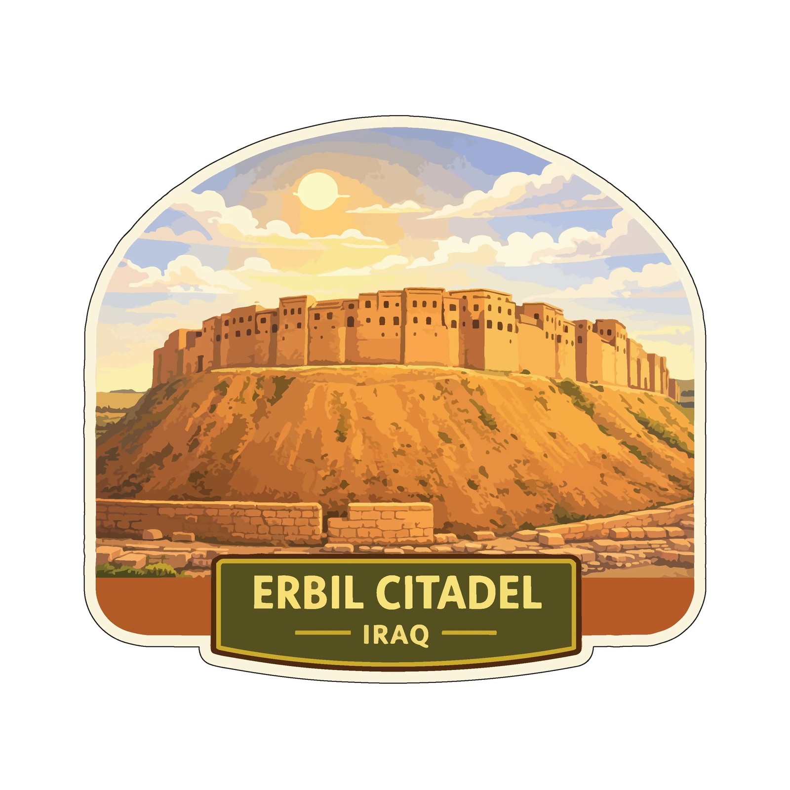 Erbil Citadel Iraq Sticker Decal Vinyl Die-Cut World Heritage Sites Series