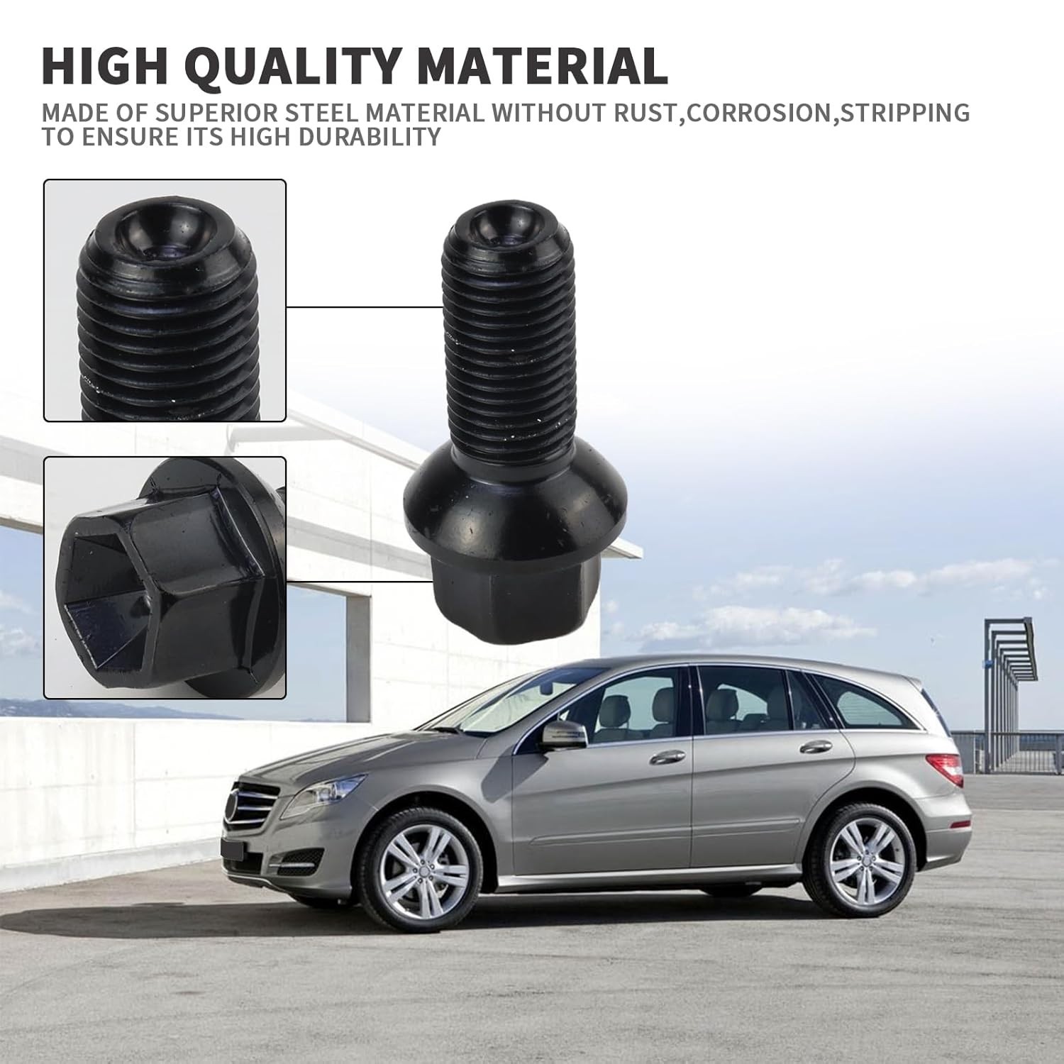 20PCS M14X1.5 Wheel Lug Bolts Nuts for Mercedes Benz 2003-2018 A B C E Class …