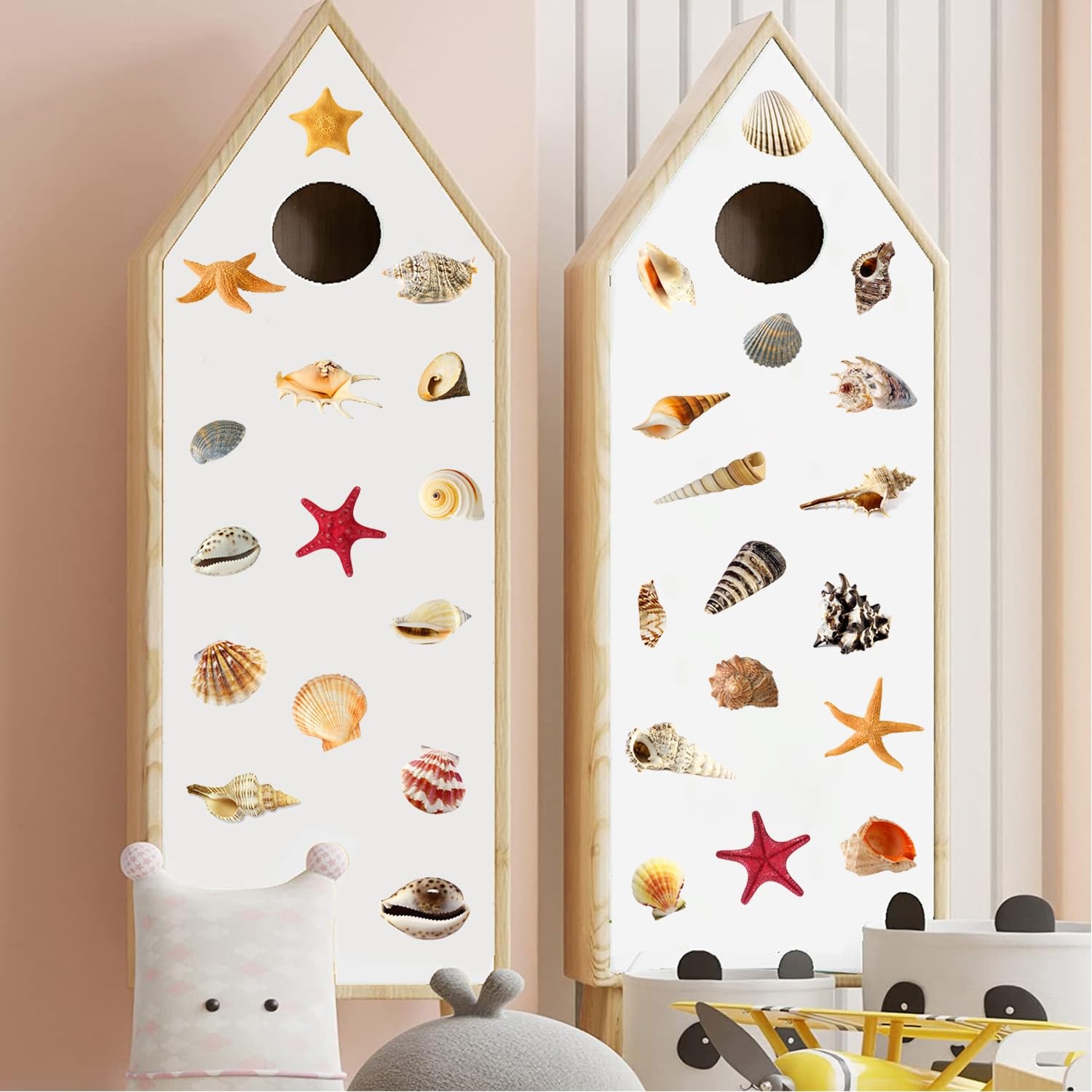 3D Under The Sea Shell Wall Stickers for Bathroom Removable Scallop Starfish …