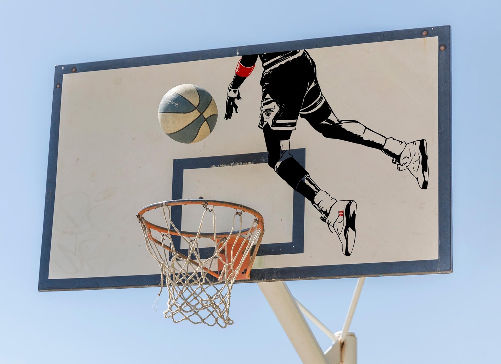 Dunking Wall Decal. Sneakerhead Wall Decor. Hypebeast Basketball Dunk Wall Art.