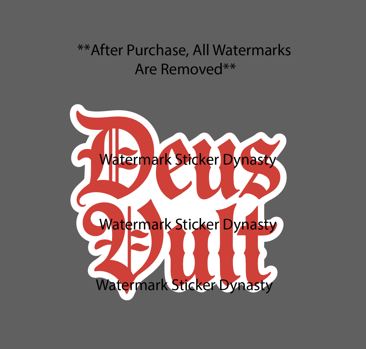 Deus Vult Sticker Waterproof Decal Quote Old English Christian Faith Gift NEW