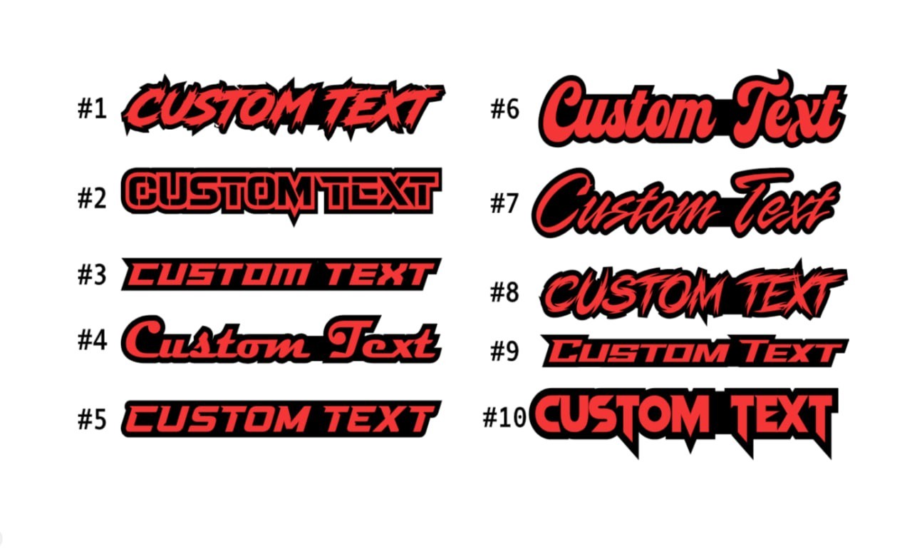 Custom Lazer-Cut Car Acrylic Emblem Badge MULTI COLOR Customized Text Names.