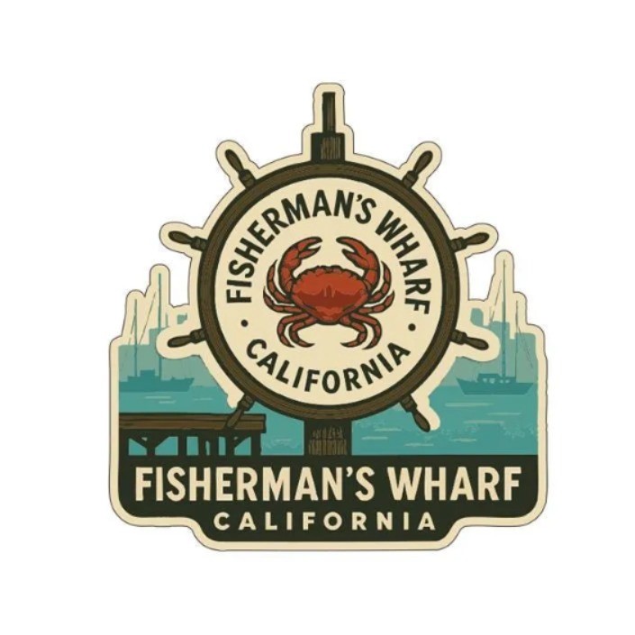 Fisherman’s Wharf California Iron On Heat Transfer Vinyl HTV Die-Cut Symbolic