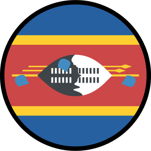 Eswatini Flag Circle Sticker Decal