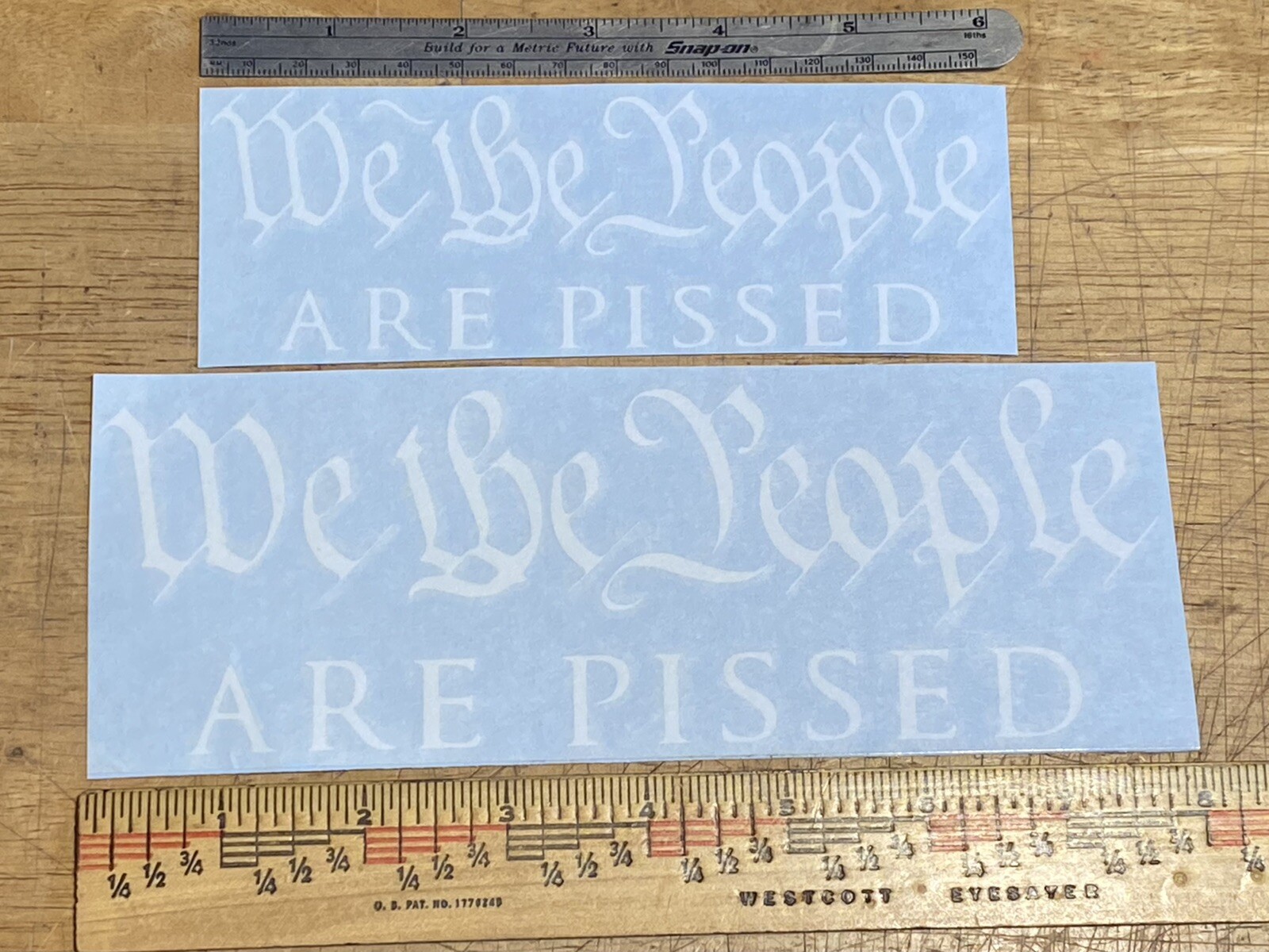 We The People Are Pissed 8" Constitution Patriotic Premium Die Cut Vinyl Decal