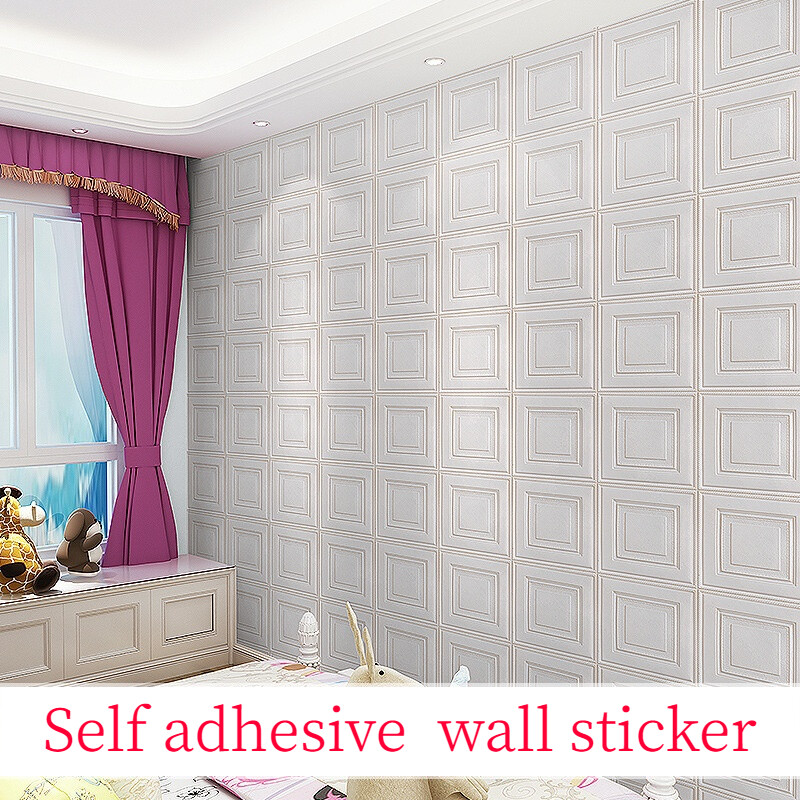 3D Wall Sticker Self Adhesive Wallpaper Waterproof Room Ceiling Foam Panel Decor