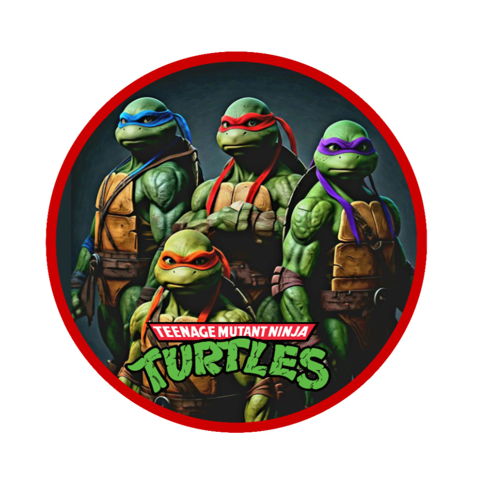 Teenage MN Turtles "Red" – 4" Handmade Vinyl Decal Vehicle Decor Cooler Laptop