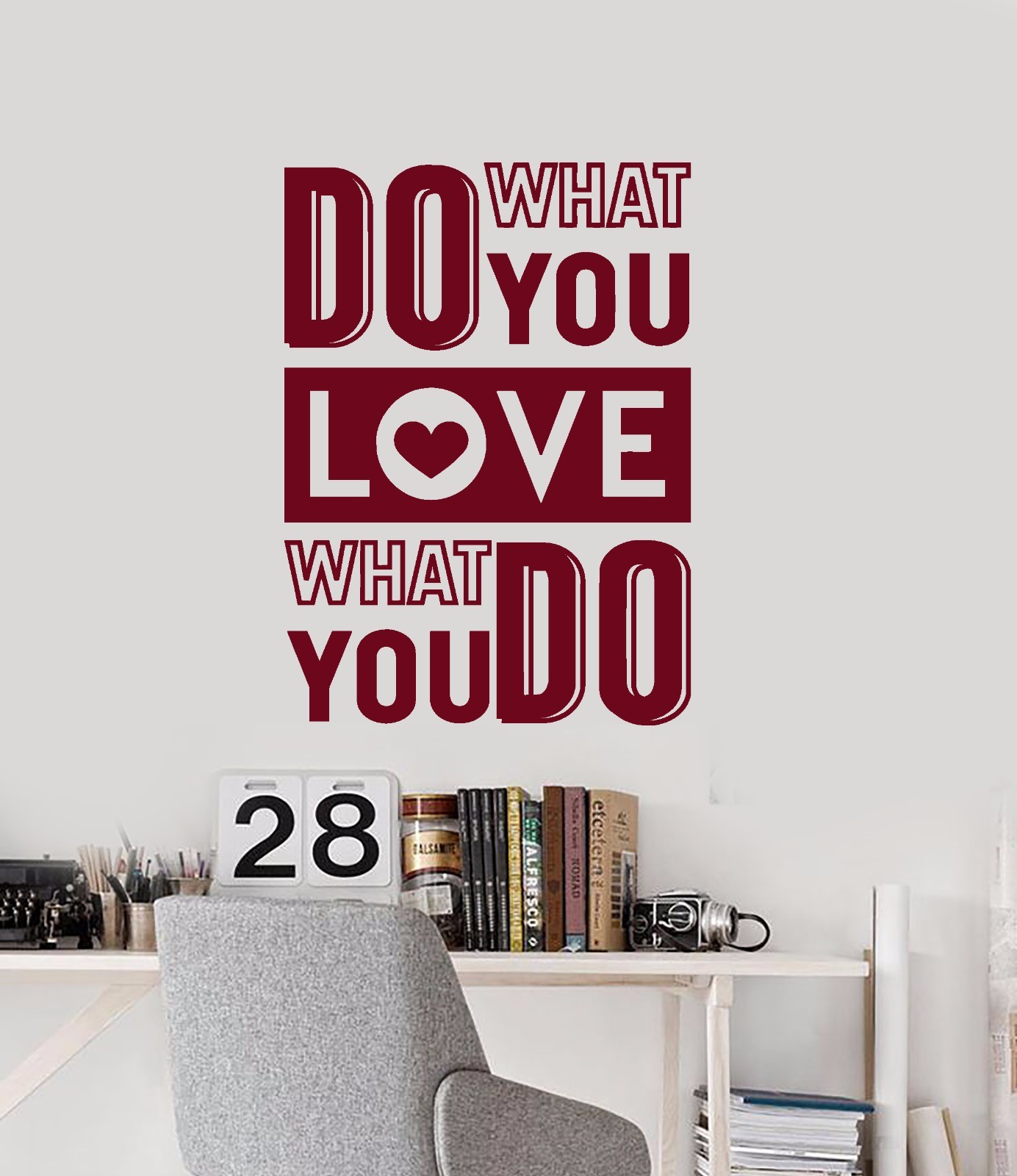 Wall Vinyl Decal Quotes Phrase Office Do What You Love Inspire Bedroom z3954
