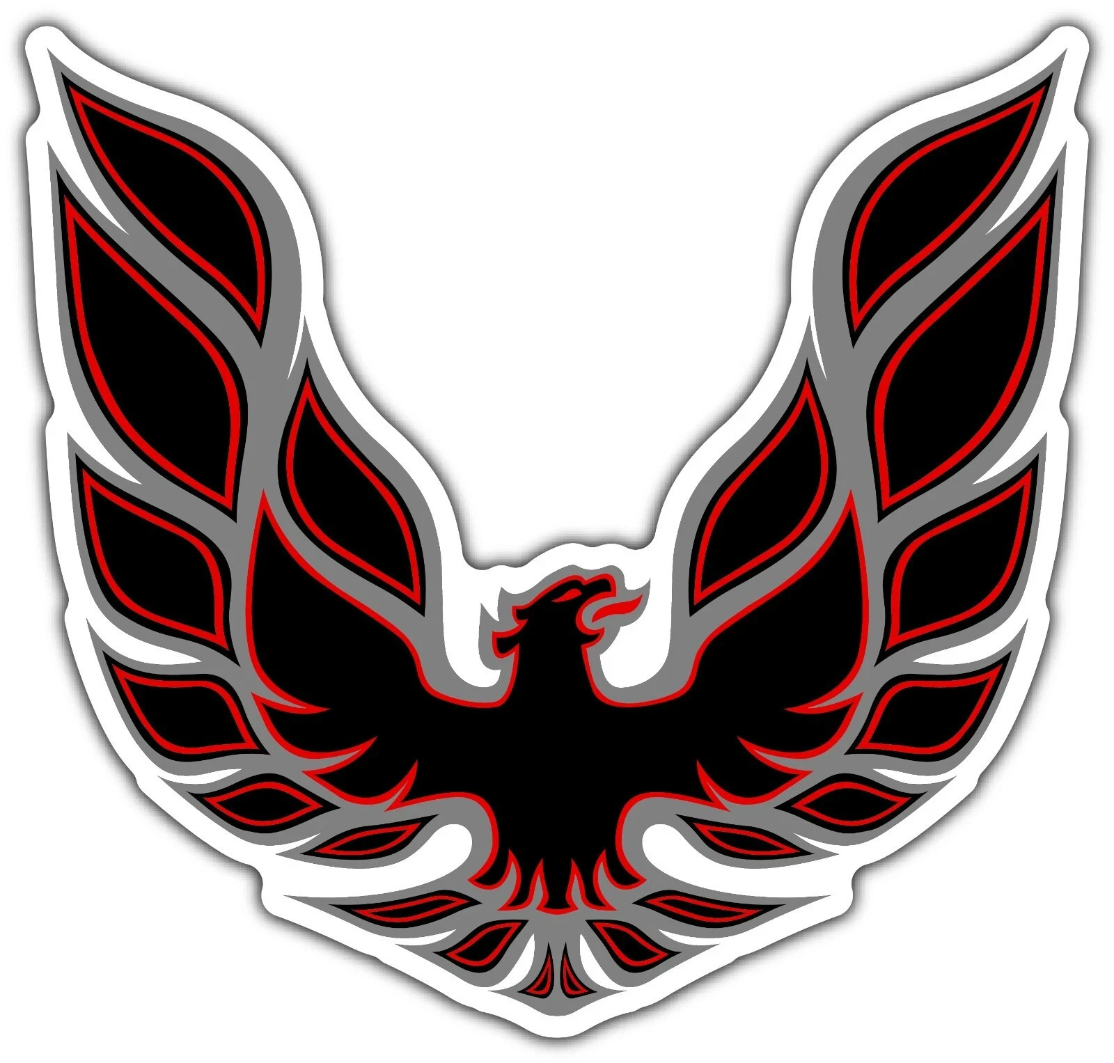 PONTIAC FIREBIRD BLACK SILVER DECAL STICKER 3M TRUCK HELMET VEHICL WINDOW CAR