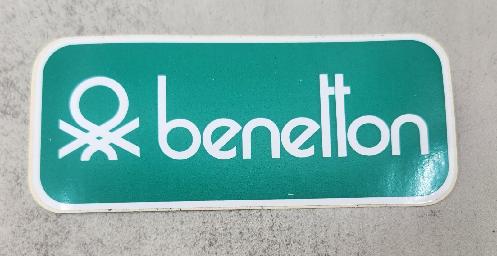 Vintage 1980s Benetton Green Global Fashion Brand Italy Sticker