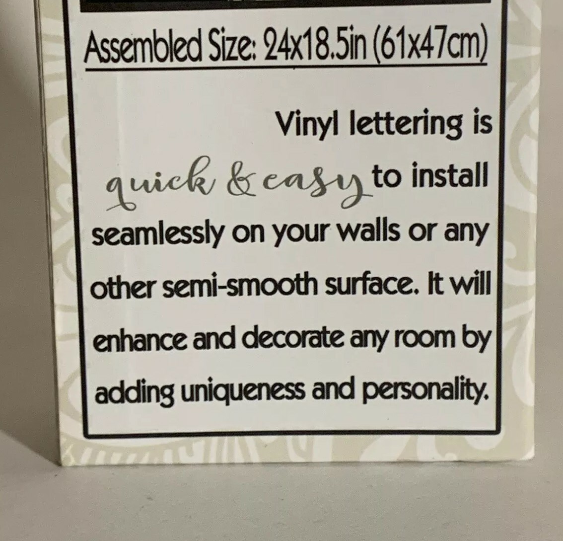 My Thoughtful Vinyl Wall Lettering Once In A Lifetime…A Fairytale.🥰