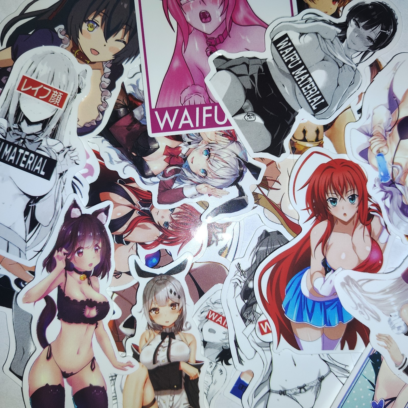SEXY ANIME WAIFU STICKERS 5 PCS