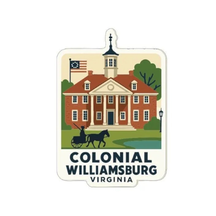 Colonial Williamsburg Virginia Iron On Heat Transfer Vinyl HTV Die-Cut Symbolic