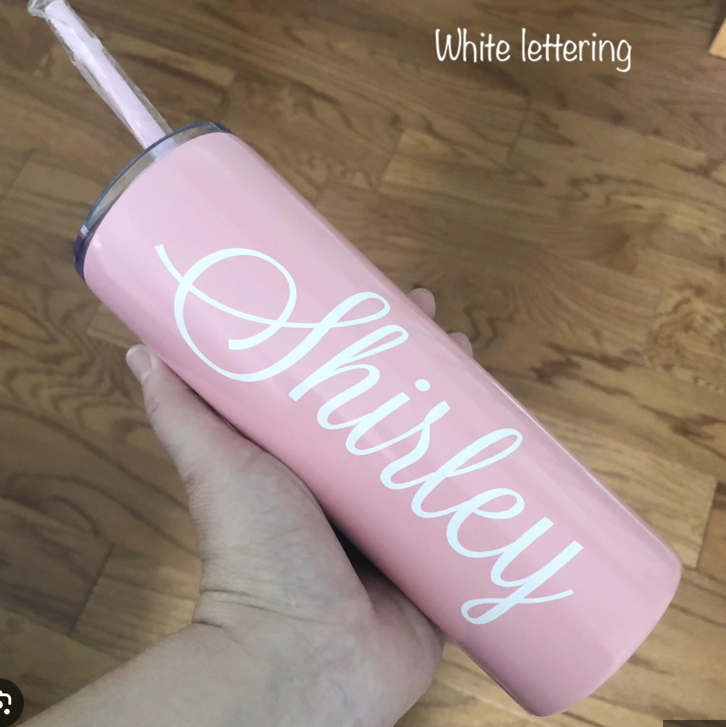 Custom Personalized Vinyl Lettering Name Decal Sticker Car Window Tumbler Flask