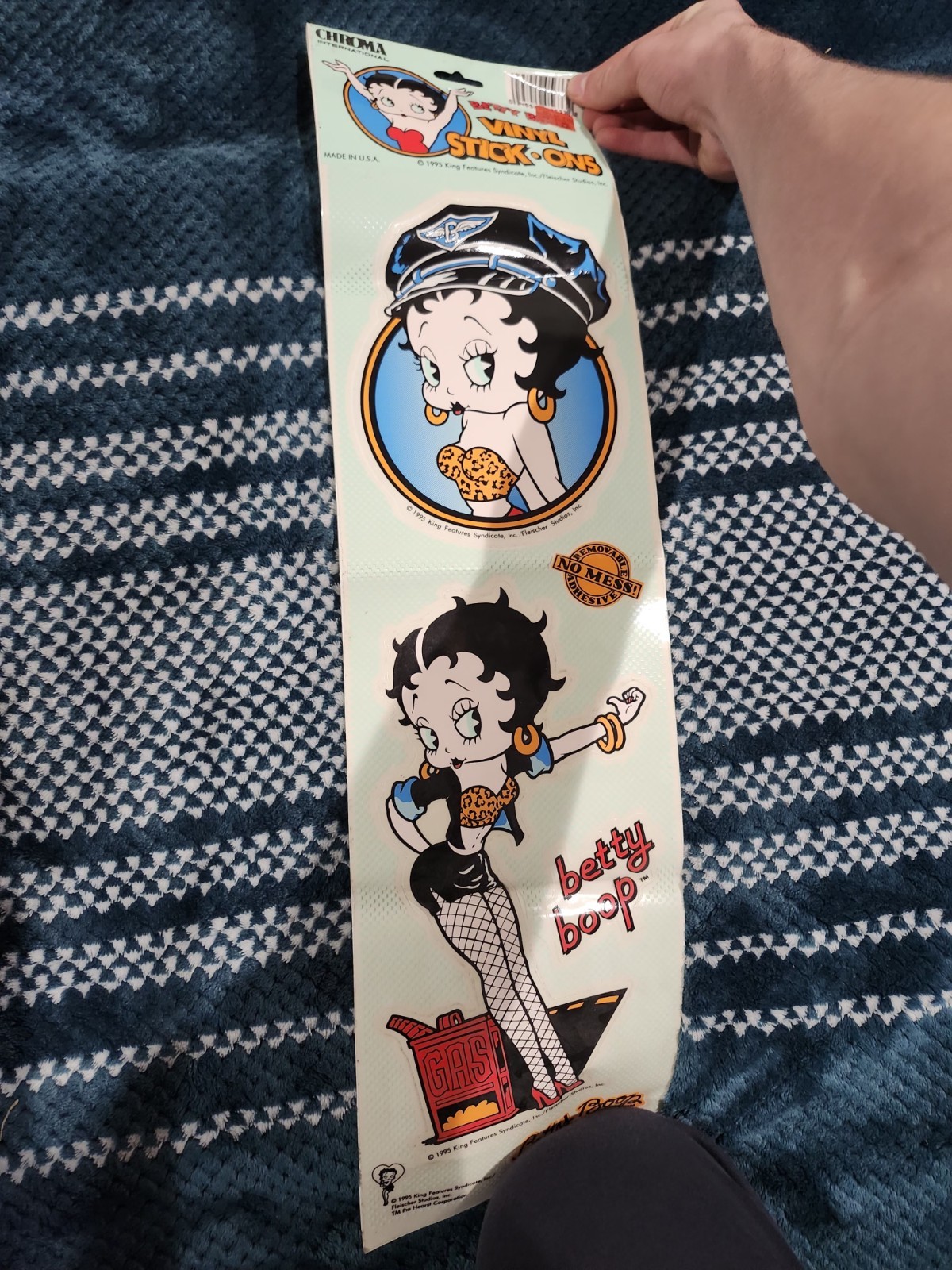 Betty Boop Police Officer Cop Vinyl Stick-On 1995 Chroma Car Window Sticker NEW