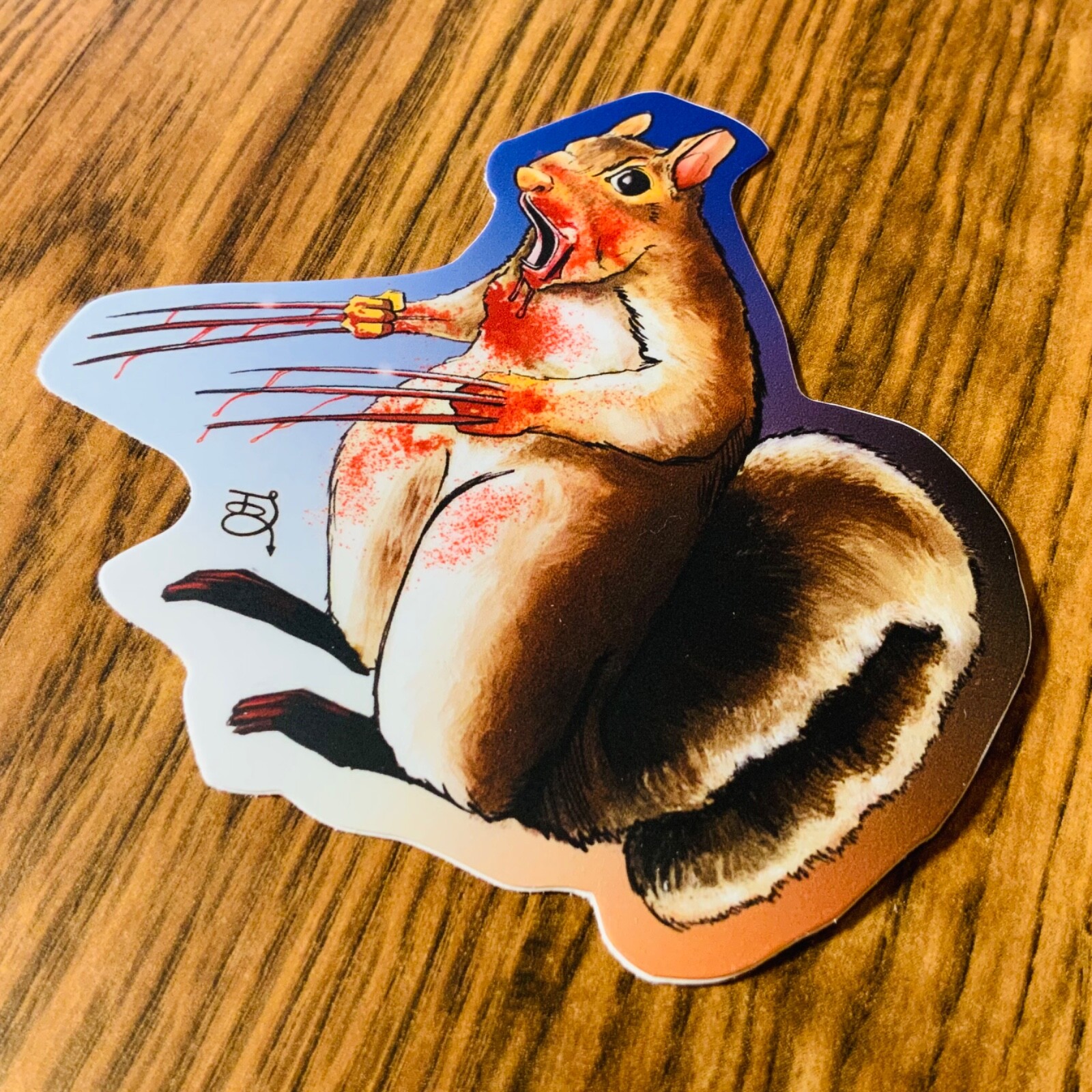 Wolverine Squirrel Vinyl Sticker 3” Artist Johnny Larson X23 Weapon X Marvel MCU