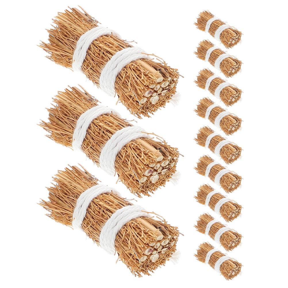 12pcs Mini Hay Bales: Micro Landscape Haystack Figurine – Dollhouse Hay Stack