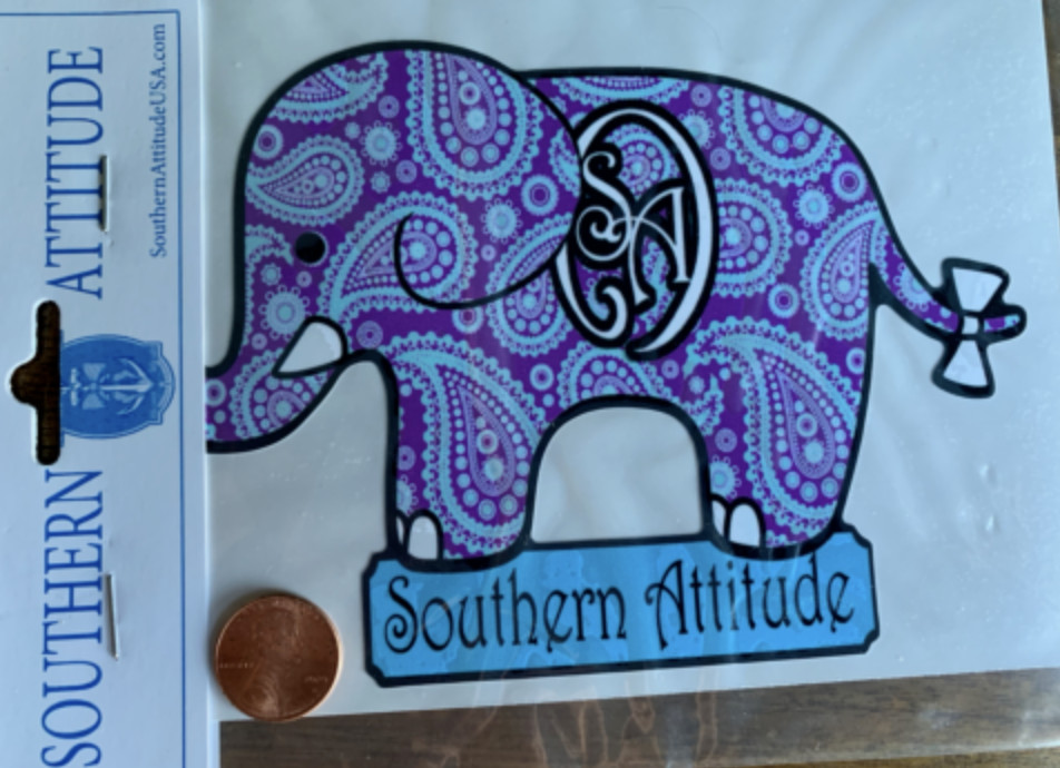 Southern Attitude Decal Sticker Wall Art Decor Hedgehog Sea Turtle Sassy Salty