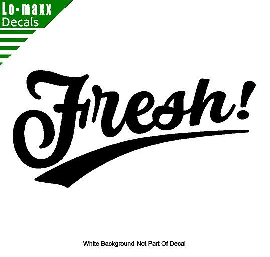 Fresh! Car Truck SUV Various Sizes & Colors Superior Quality Die Cut Vinyl Decal